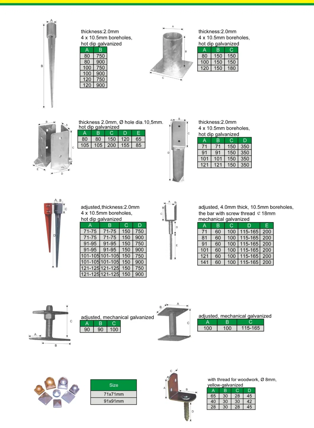 Hot DIP Galvanized Steel Round Ground Screw Pole Post Anchor