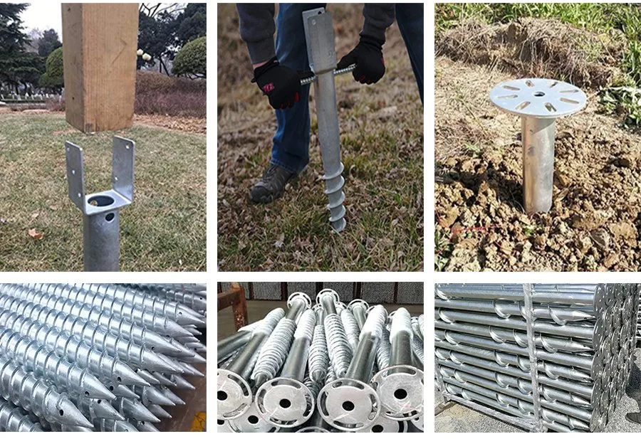 Ground Pole Anchor Galvanized Anchor Ground Spiral