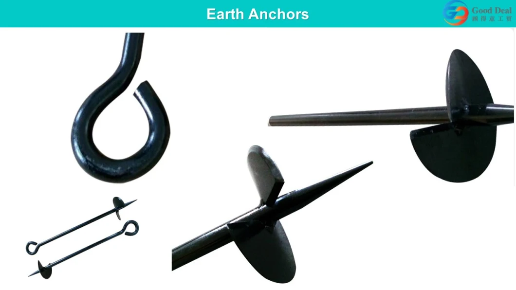 Powder Coated Galvanized Tent Anchor Stake Helix Earth Auger Anchor Ground Anchor